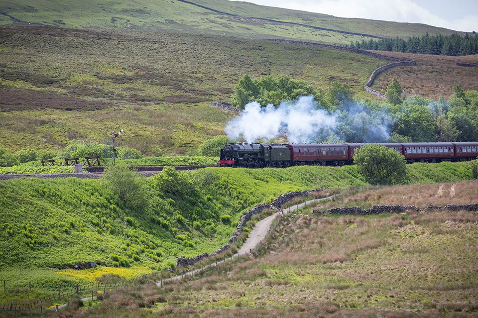 Crossing Moorcock viaduct at Garsdale